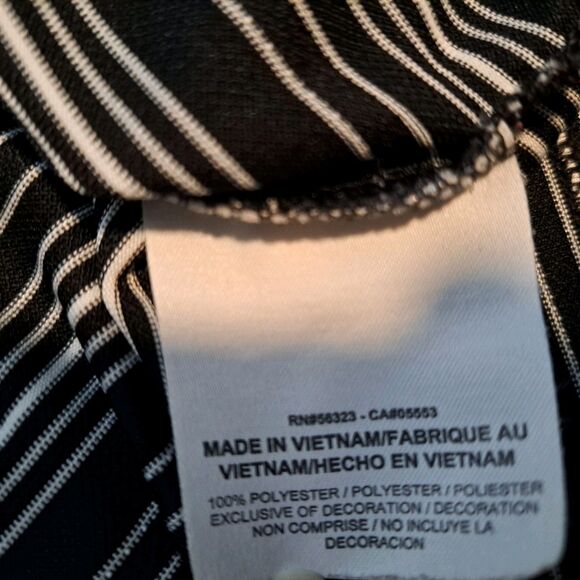 Nike Dri Fit XL Black White Striped Men's Golf Polo Shirt Athletic - Picture 10 of 10